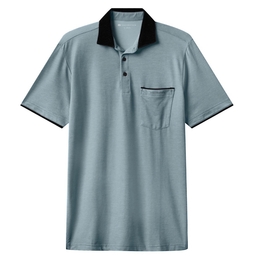 Travis Mathew Men's Featherweight Gray Polo